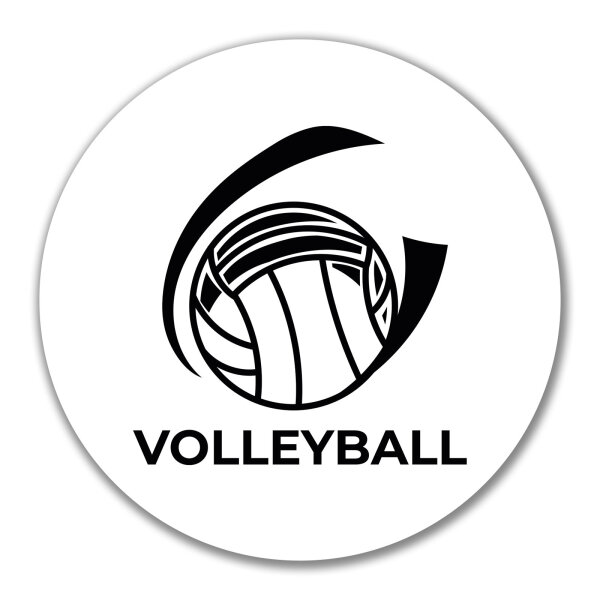 Aufkleber Volleyball Schriftzug 10cm