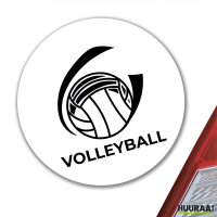 Aufkleber Volleyball Schriftzug 10cm