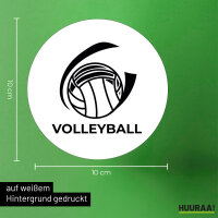 Aufkleber Volleyball Schriftzug 10cm