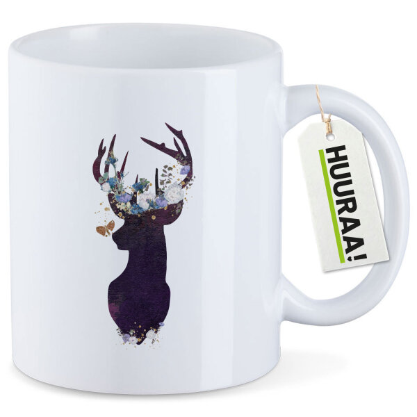 Kaffeetasse Hirsch Silhouette 330ml