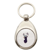 Schlüsselanhänger Hirsch Silhouette Schlüsselring