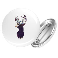 Button Hirsch Silhouette rund
