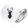 Button Hirsch Silhouette rund