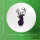 Button Hirsch Silhouette rund