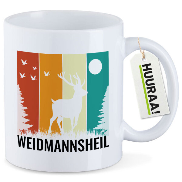 Kaffeetasse Weidmannsheil Hirsch Wald 330ml