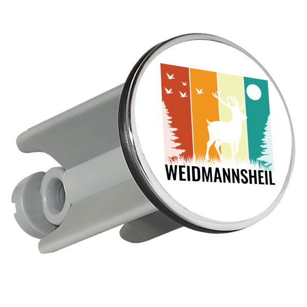 Waschbeckenstöpsel Weidmannsheil Hirsch Wald 4cm Abflussstopfen
