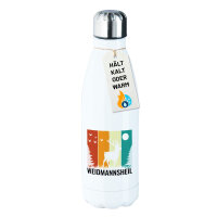 Trinkflasche Weidmannsheil Hirsch Wald 500ml Edelstahl...