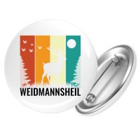 Button Weidmannsheil Hirsch Wald rund
