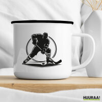Emaille Tasse Eishockey Hockey 300ml Vintage Emaille Becher