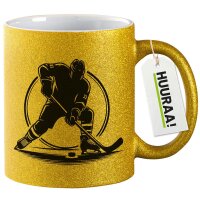 Glitzertasse Eishockey Hockey 330ml