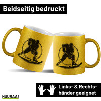 Glitzertasse Eishockey Hockey 330ml