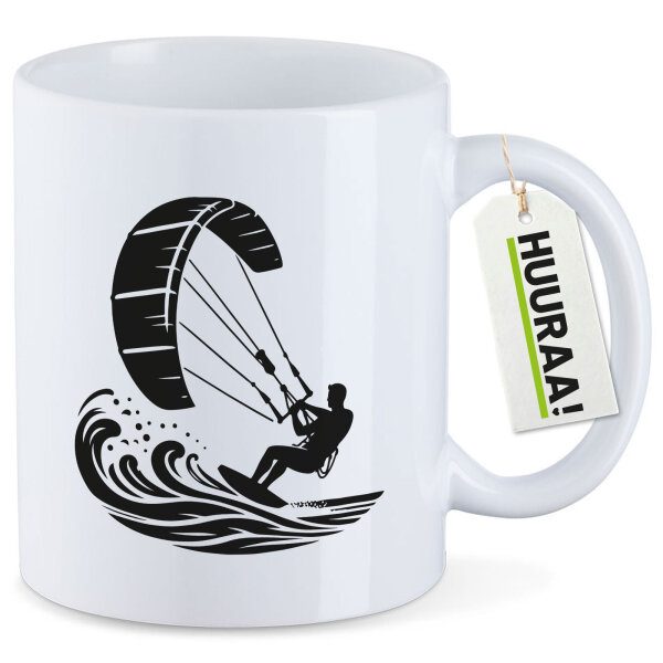 Kaffeetasse Kitesurfen Silhouette 330ml