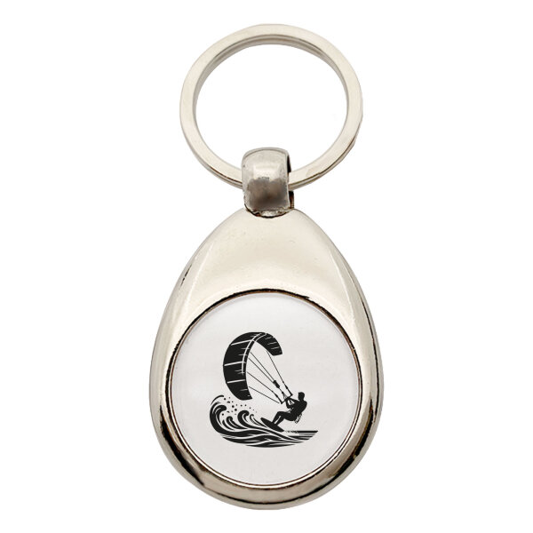 Schlüsselanhänger Kitesurfen Silhouette
