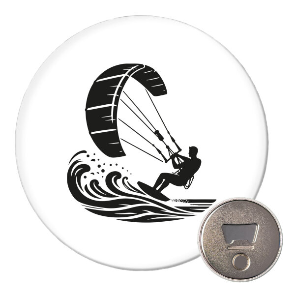 Magnet Kitesurfen Silhouette 59mm Kühlschrankmagnet