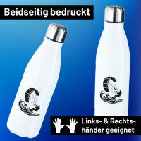 Trinkflasche Kitesurfen Silhouette 500ml Edelstahl...