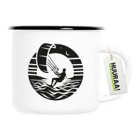 Emaille Tasse Kite Board Kitesurfing 300ml Vintage Emaille Becher