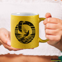 Glitzertasse Kite Board Kitesurfing 330ml