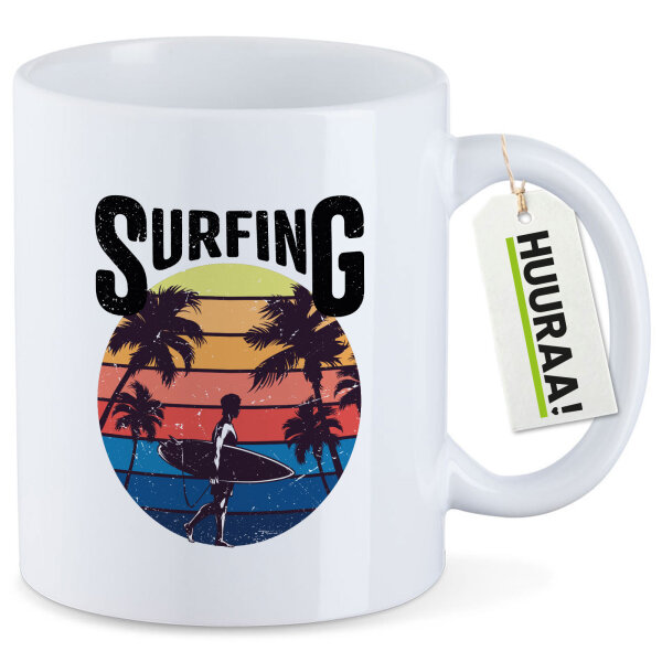 Kaffeetasse Surfing Beach Sunset 330ml
