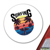Aufkleber Surfing Beach Sunset 10cm