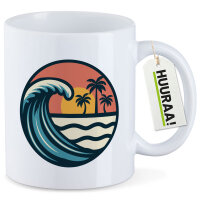 Kaffeetasse Beach Strand Welle 330ml