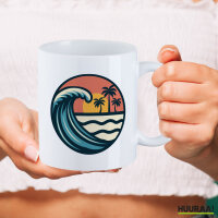 Kaffeetasse Beach Strand Welle 330ml