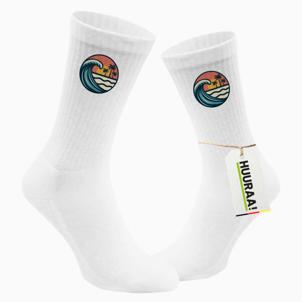 Unisex Socken Beach Strand Welle Baumwolle