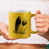 Glitzertasse Surfboard Board 330ml