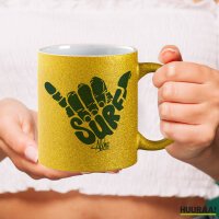 Glitzertasse Hang Loose Surf Aloha 330ml