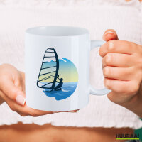 Kaffeetasse Windsurfer Surfen 330ml