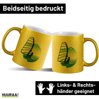 Glitzertasse Windsurfer Surfen 330ml