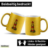 Glitzertasse Leuchtturm Lighthouse 330ml
