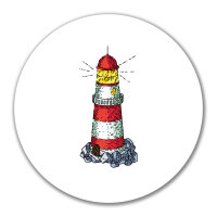 Aufkleber Leuchtturm Lighthouse 10cm