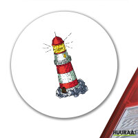 Aufkleber Leuchtturm Lighthouse 10cm
