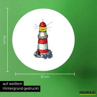 Aufkleber Leuchtturm Lighthouse 10cm