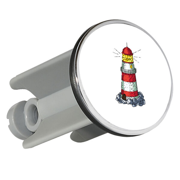Waschbeckenstöpsel Leuchtturm Lighthouse 4cm