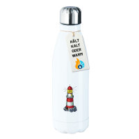 Edelstahl-Trinkflasche Leuchtturm Lighthouse 500ml Wasserflasche