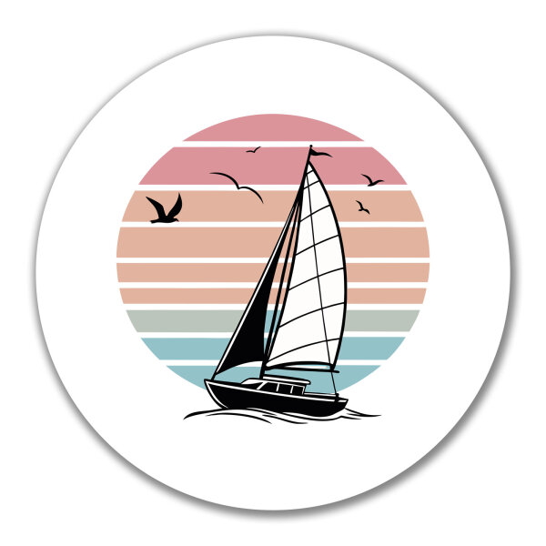 Aufkleber Segelboot segeln 10cm
