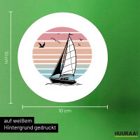 Aufkleber Segelboot segeln 10cm