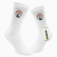 Unisex Socken Segelboot segeln Größe 37/46 White Motiv Tennissocken