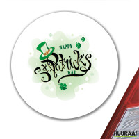 Aufkleber Happy St. Patrick’s Day Zylinder 10cm