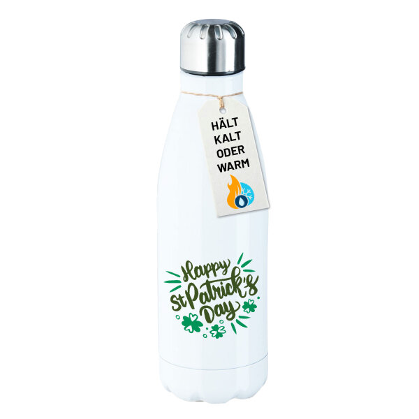 Trinkflasche St. Patrick’s Day Kleeblatt 500ml Edelstahl Wasserflasche