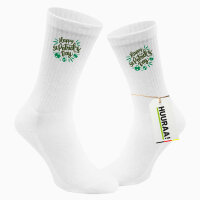 Unisex Socken St. Patrick’s Day Kleeblatt Größe 37/46 White Motiv Tennissocken