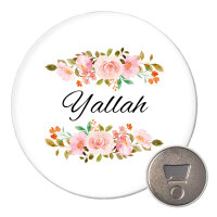Magnet Yallah arabisch Blumen 59mm Kühlschrankmagnet