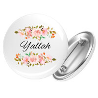 Button Yallah arabisch Blumen