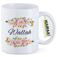 Kaffeetasse Wallah arabisch Blumen 330ml