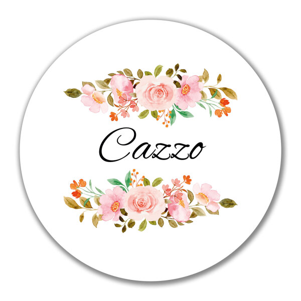 Aufkleber Cazzo italienisch Blumen 10cm