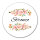 Aufkleber Stronzo italienisch Blumen 10cm rund
