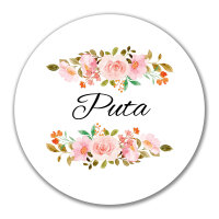 Aufkleber Puta spanisch Blumen 10cm
