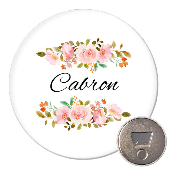 Magnet Cabron spanisch Blumen 59mm Kühlschrankmagnet Flaschenöffner