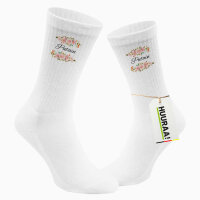 Unisex Socken Putain französisch Blumen Größe 37/46 White Motiv Tennissocken
